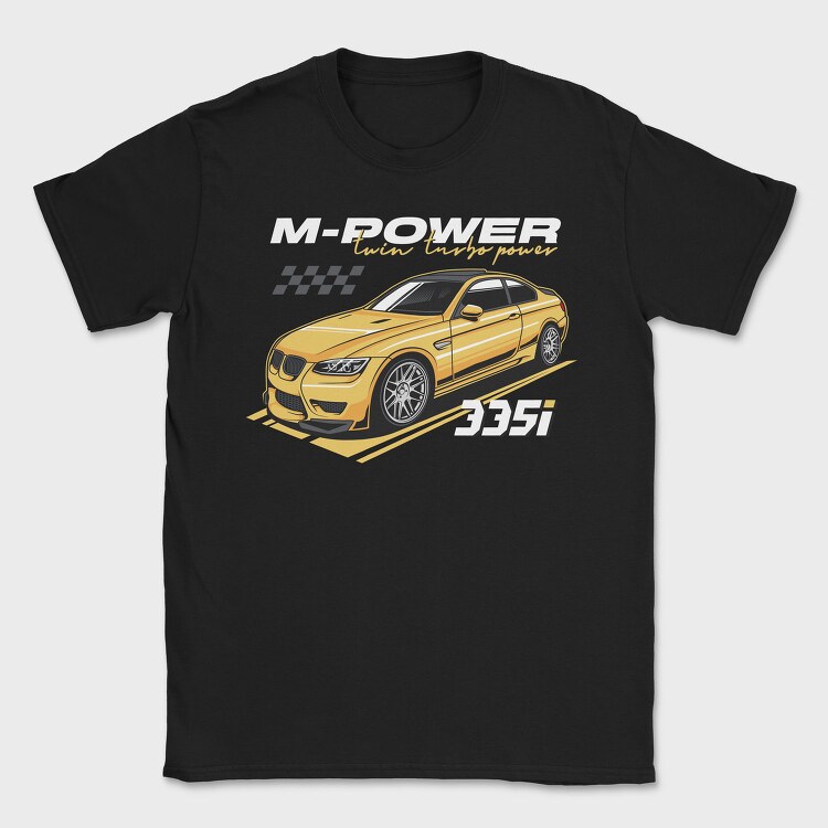 Twin Turbo Power, Tricou Barbati (Unisex)