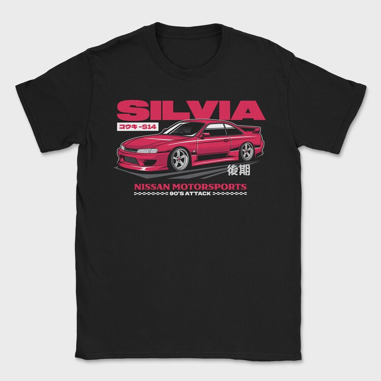 S14 Silvia Red, Tricou Barbati (Unisex)