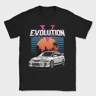 Retro Car Evolution, Tricou Barbati (Unisex)
