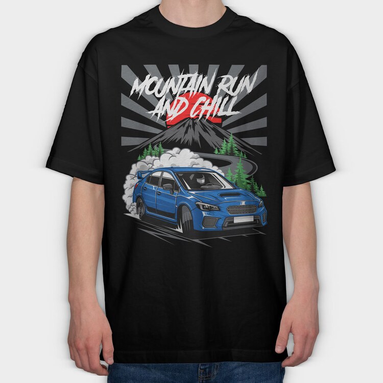 Mountain Drift, Tricou Oversize Barbati (Unisex)