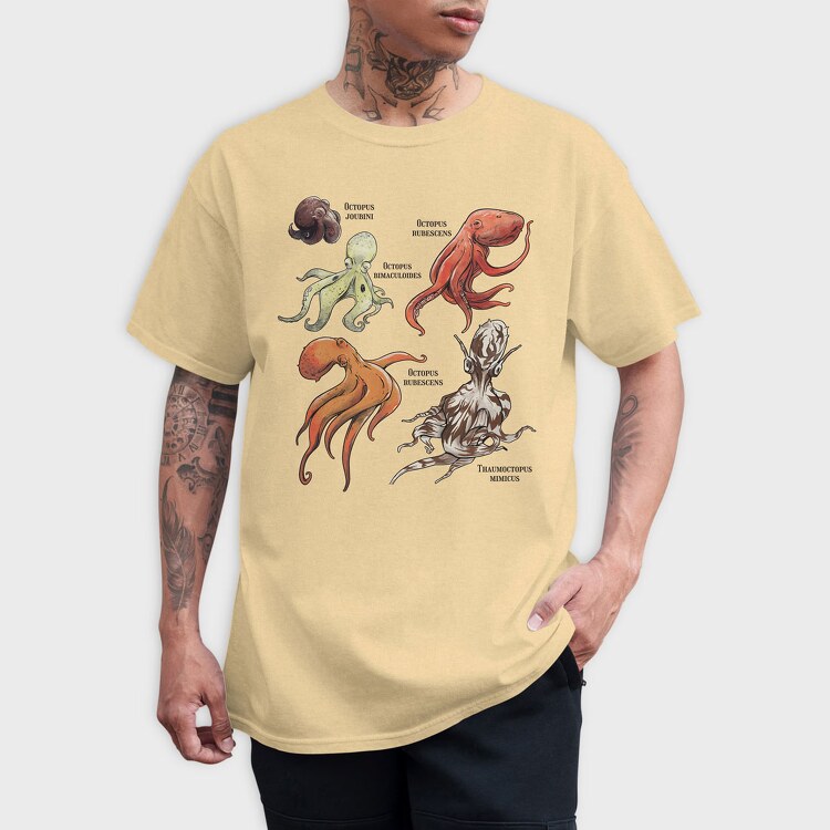Octopus Set, Tricou Barbati (Unisex)