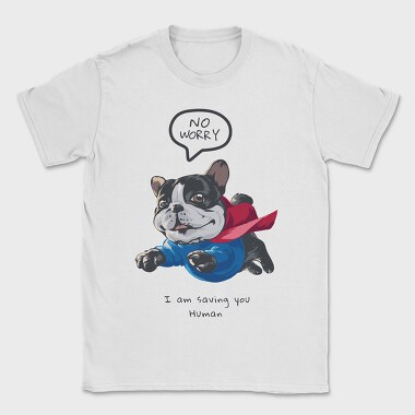 Bulldog Superhero, Tricou Barbati (Unisex)