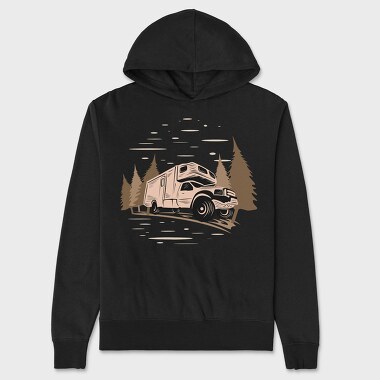 Camper Road Trip, Hanorac Oversize Barbati (Unisex)