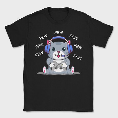 Cat Gamer Headphones, Tricou Barbati (Unisex)
