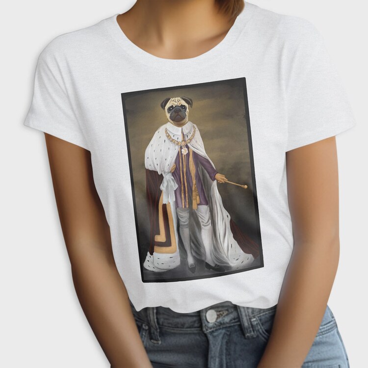 Royalty Pug Painting, Tricou Femei