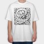 Dragon And Flowers Tote, Tricou Oversize Barbati (Unisex)