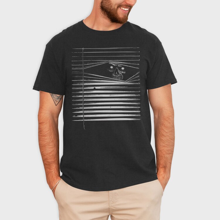 Peeking Zombie, Tricou Barbati (Unisex)