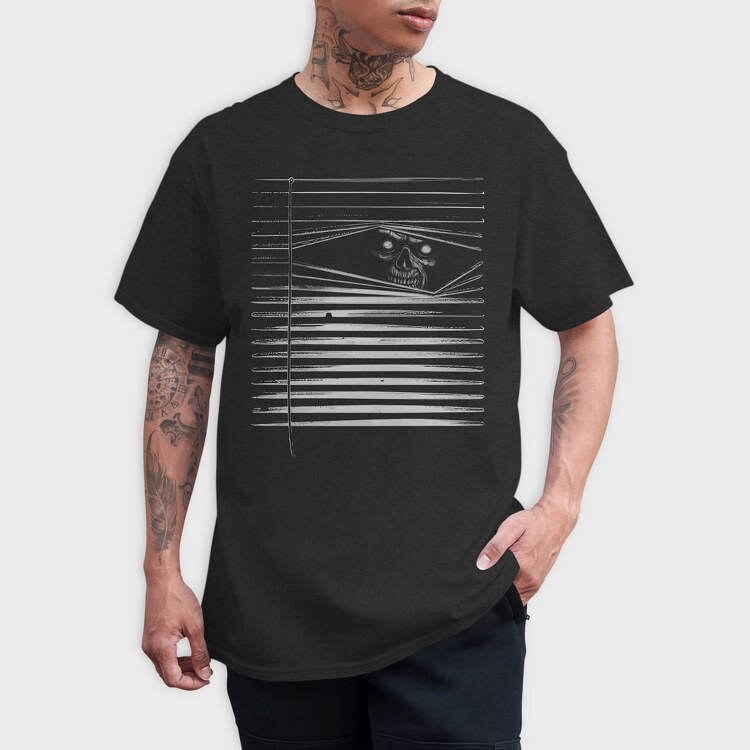Peeking Zombie, Tricou Barbati (Unisex)