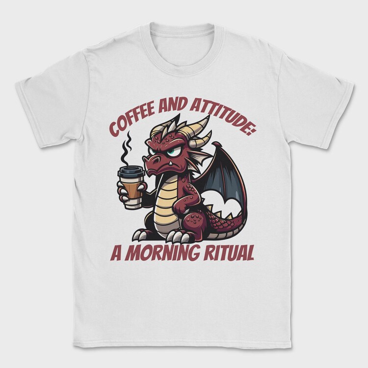Dragon Coffee And Attitude, Tricou Barbati (Unisex)