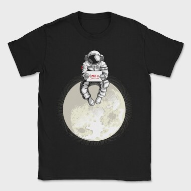 Astronaut Moon Miss You, Tricou Barbati (Unisex)