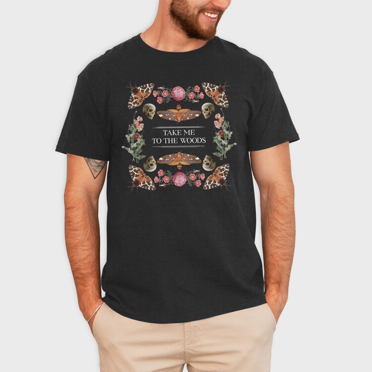 Moth Mandala, Tricou Barbati (Unisex)