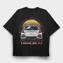 Hatchback Turbo Street Fighter, Tricou Oversize Barbati (Unisex)