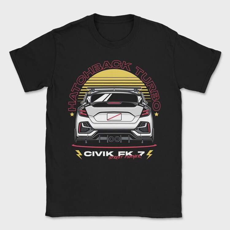 Hatchback Turbo Street Fighter, Tricou Barbati (Unisex)