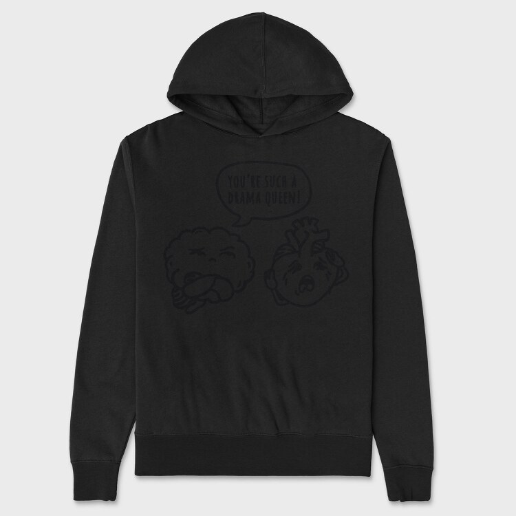 Drama Queen Brain Nc, Hanorac Oversize Barbati (Unisex)