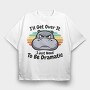 Dramatic Hippo, Tricou Oversize Barbati (Unisex)