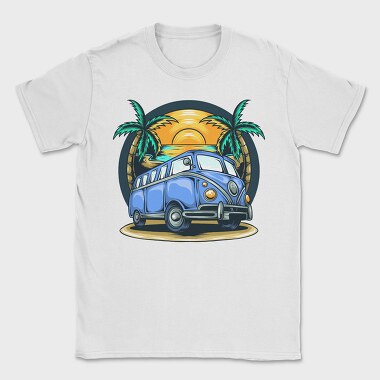 Beach Bus Vibes, Tricou Barbati (Unisex)