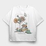 Drink And Flowers Spring Sunny Days, Tricou Oversize Barbati (Unisex)