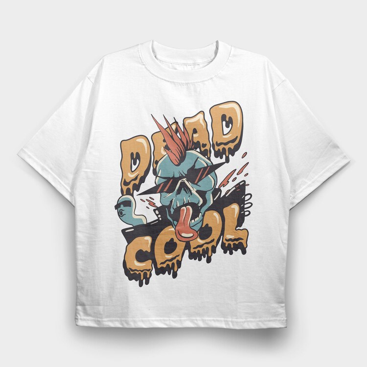 Dripping Skeleton Horror Dead Cool Halloween, Tricou Oversize Barbati (Unisex)