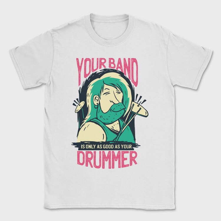 Drummer Quote, Tricou Barbati (Unisex)