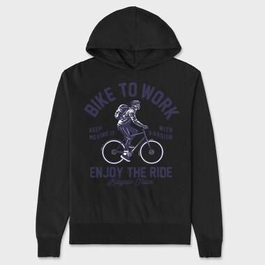 Bike To Work Ride, Hanorac Oversize Barbati (Unisex)