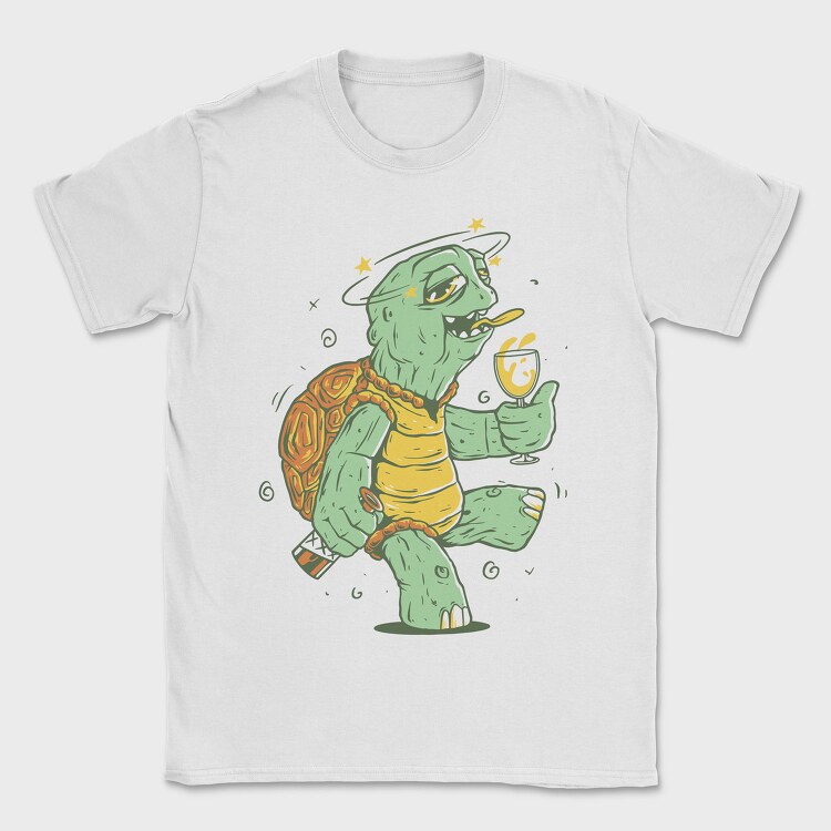 Drunk Turtle, Tricou Barbati (Unisex)