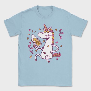 Drunk Unicorn With Beer Bachelor, Tricou Barbati (Unisex)