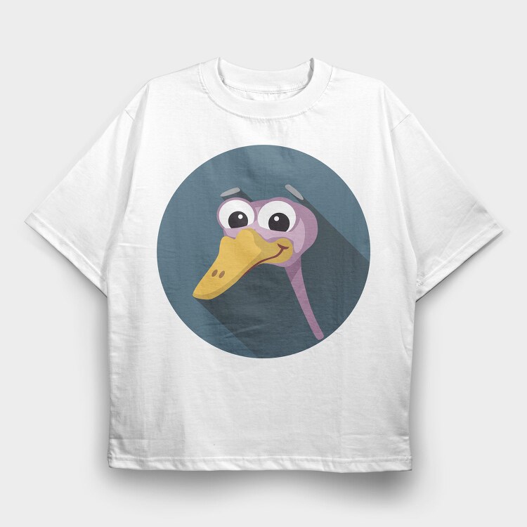 Ducky Smile, Tricou Oversize Barbati (Unisex)