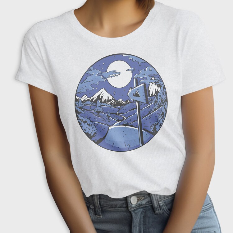 Signpost Mountain Night, Tricou Femei