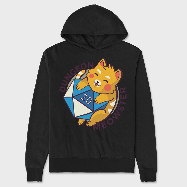 Dungeon Meowster, Hanorac Oversize Barbati (Unisex)