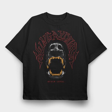 Hunger Demon Skull, Tricou Oversize Barbati (Unisex)