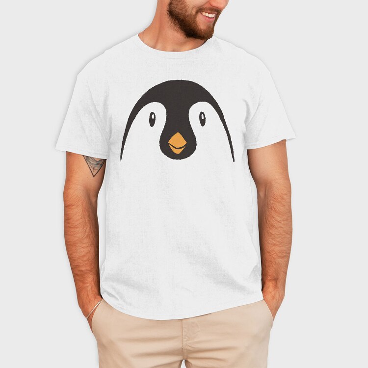 Penguin Face, Tricou Barbati (Unisex)