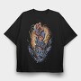 Work Hard Fist, Tricou Oversize Barbati (Unisex)