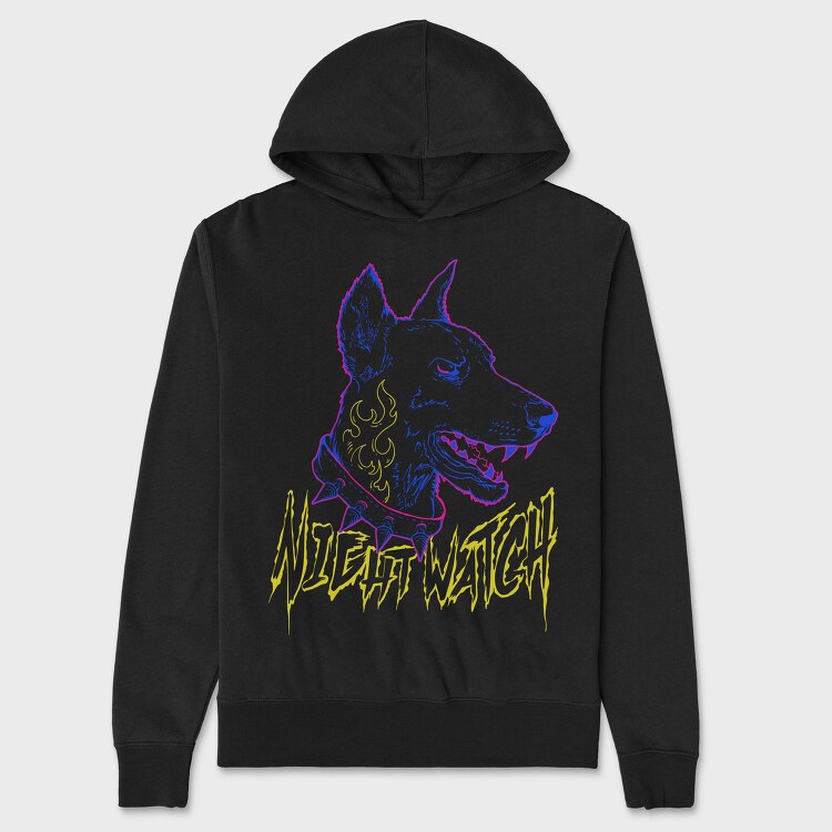 Wolf Howl Night Watch, Hanorac Oversize Barbati (Unisex)