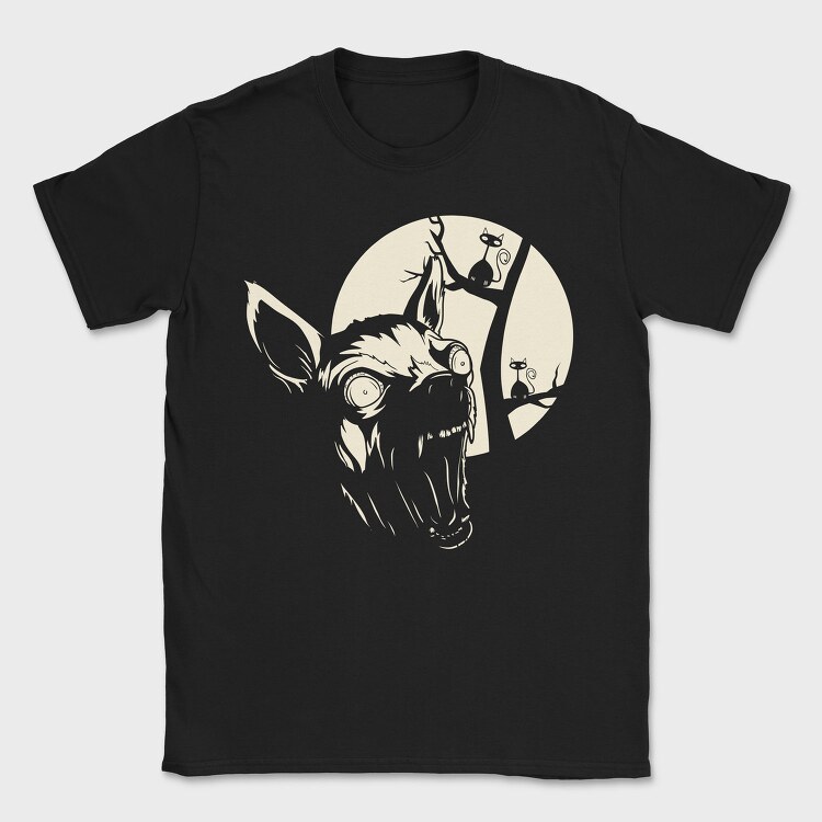 Wolf Howl Moon Cat, Tricou Barbati (Unisex)