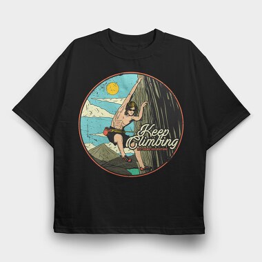 Keep Climbing Adventure, Tricou Oversize Barbati (Unisex)