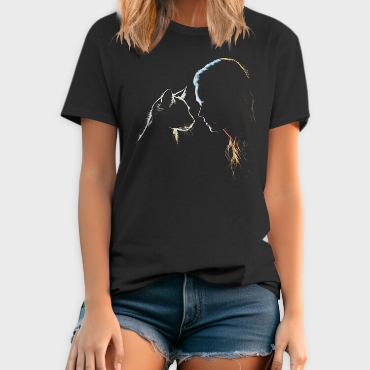 Person and Cat, Tricou Barbati (Unisex)