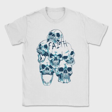 Skull Faith, Tricou Barbati (Unisex)