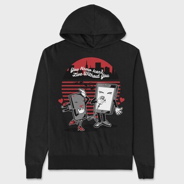 Smartphone Love Song, Hanorac Oversize Barbati (Unisex)