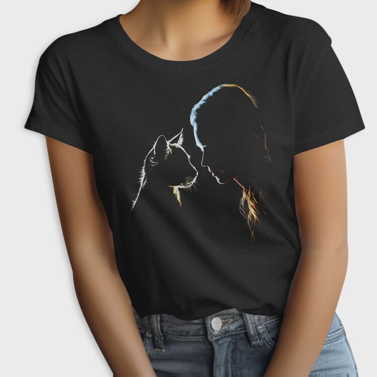Person and Cat, Tricou Femei