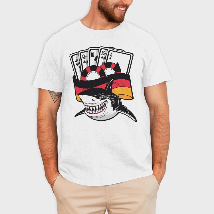 Poker Shark, Tricou Barbati (Unisex)