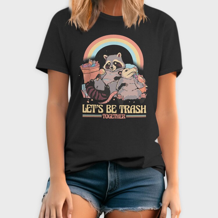 Raccoon Possum Garbage Rainbow, Tricou Barbati (Unisex)