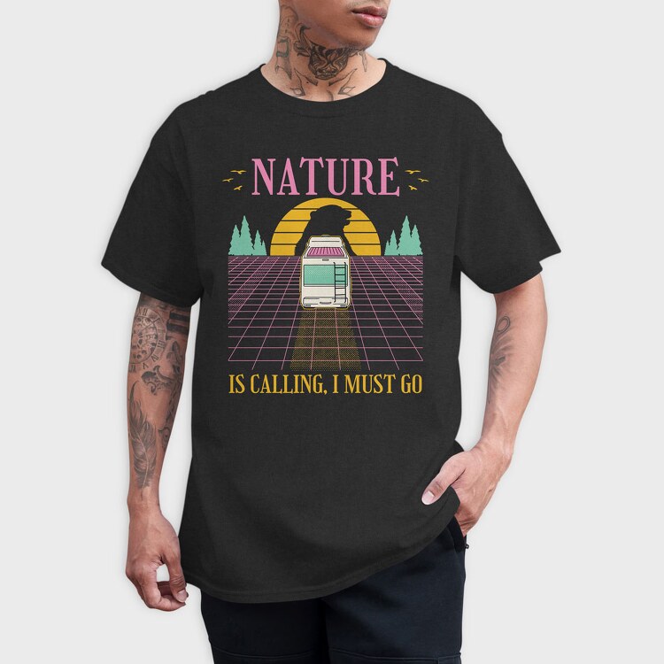 Nature Vaporwave, Tricou Barbati (Unisex)