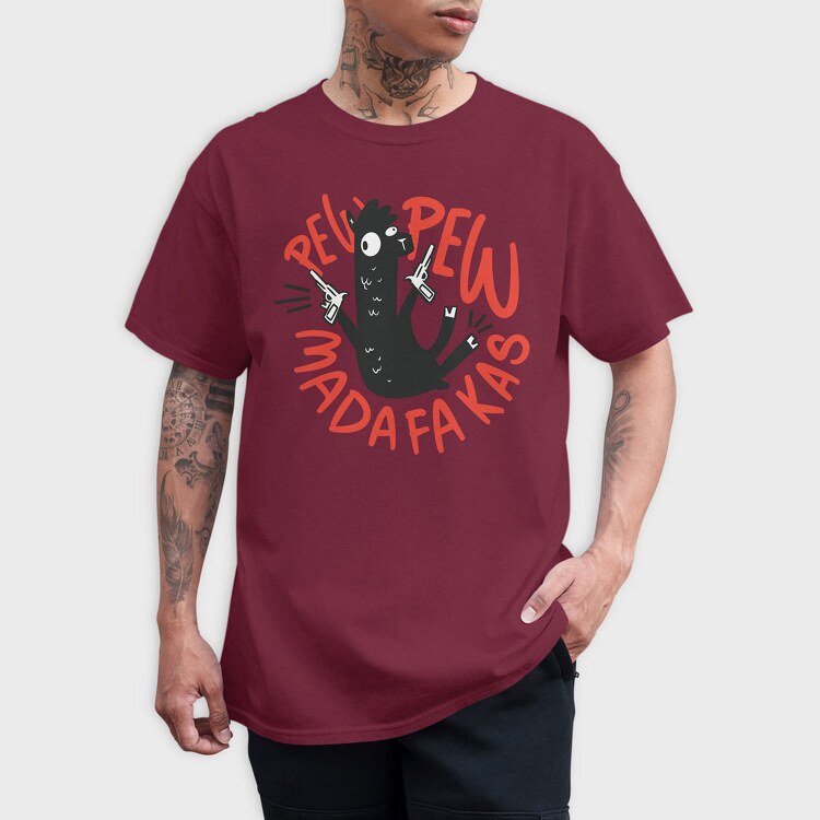 Pew Pew Llama, Tricou Barbati (Unisex)