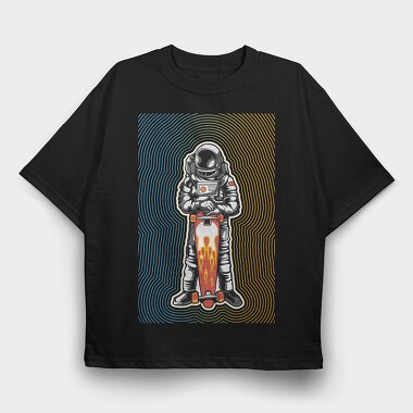 Space Rider 1, Tricou Oversize Barbati (Unisex)