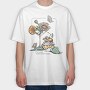 Drink And Flowers Spring Sunny Days, Tricou Oversize Barbati (Unisex)