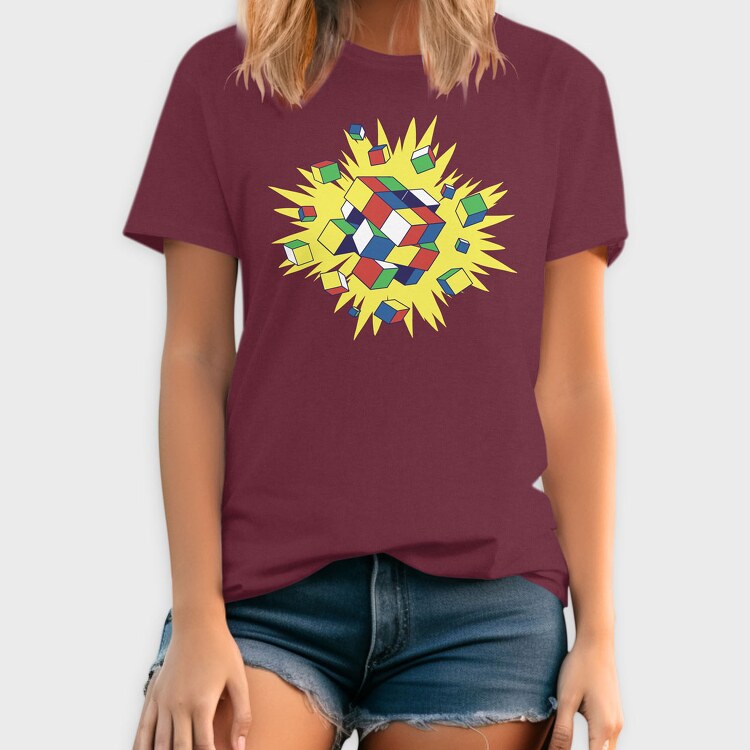 Rubik Explosion, Tricou Barbati (Unisex)