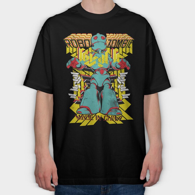 Robo Zombie China, Tricou Oversize Barbati (Unisex)