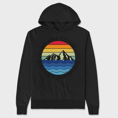 Grand Teton Mountain, Hanorac Oversize Barbati (Unisex)