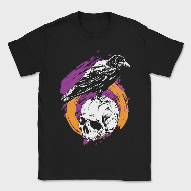 Raven Skull Strike 1, Tricou Barbati (Unisex)