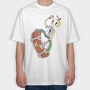 Skateboard Skeleton, Tricou Oversize Barbati (Unisex)